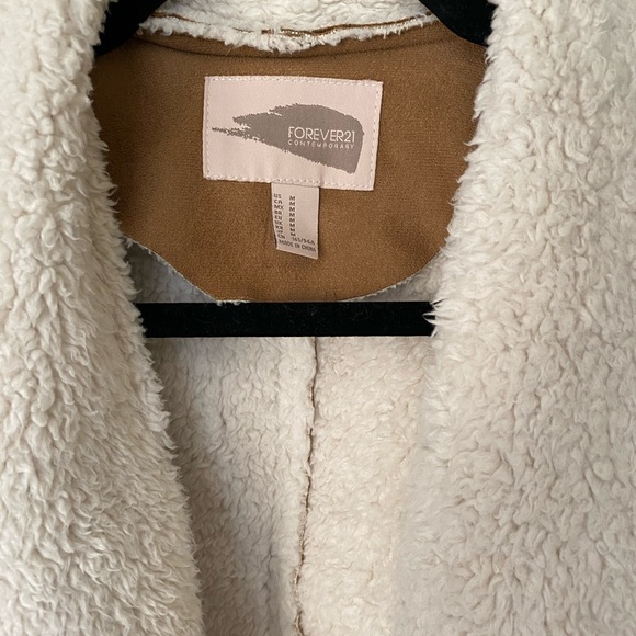 Forever 21 faux suede sherpa jacket - Picture 3 of 4